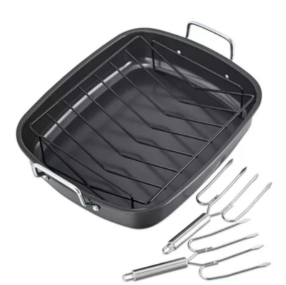 Tools of the Trade Nonstick Roaster Set with Lifter